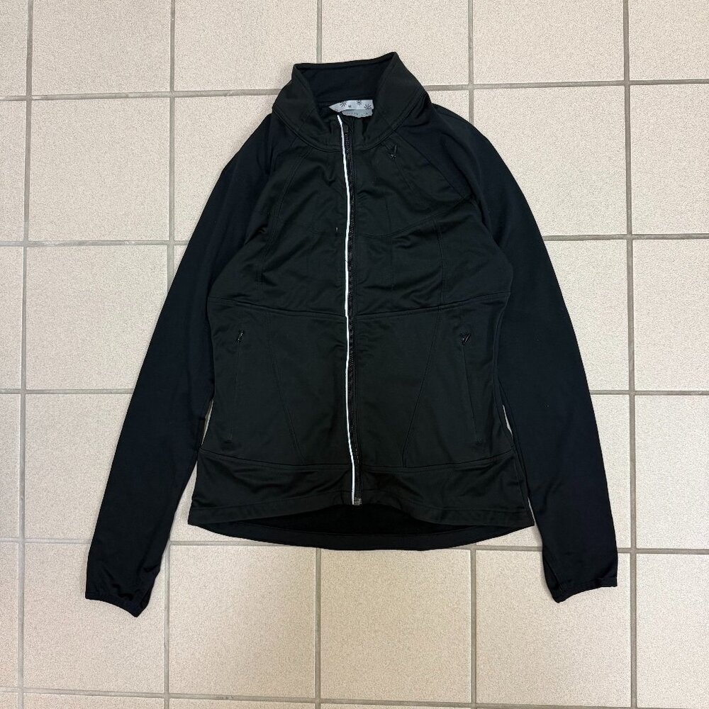 Athleta Twilight Run Jacket Black Zip Up Womens Size Small